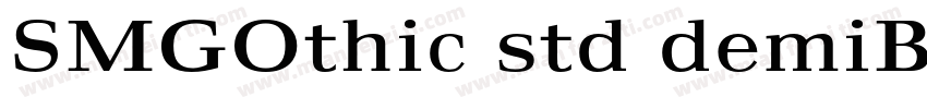 SMGOthic std demiBOL字体转换